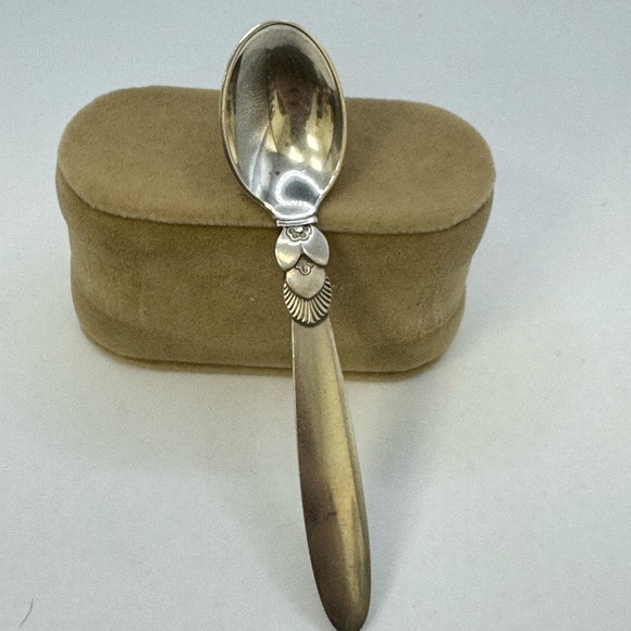 George Jensen Sterling Silver Demitasse 3 3/4” Spoon - Picture 3 of 12